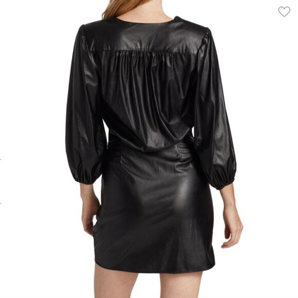 Ramy Brook Ines Faux Leather Dress Size 4 NWT - Picture 3 of 15